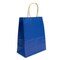 8 1/4" x 4 5/16" x 10 5/8" Blue Kraft Paper Merchandise Handle Bags